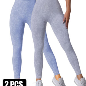 2PACK Sand-washed Seamless Yoga Pants - Image 3