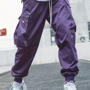 Multi-pocket Cargo Pants Men's Casual Hip-Hop Drawstring Trousers Outdoor Streetwear Sports Pant - Image 7