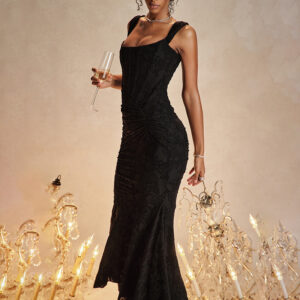Mozision Off-shoulder Backless Sexy Evening Dress For Women Purple Sleeveless Strapless Ruched Bodycon Club Party Dress - Image 10