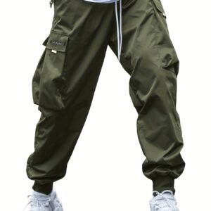 Multi-pocket Cargo Pants Men's Casual Hip-Hop Drawstring Trousers Outdoor Streetwear Sports Pant - Image 5