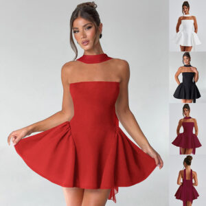 Sexy Tube Top Dress With Back Zipper Design Ins Fashion Short Dress For Party Clothing Women - Image 1