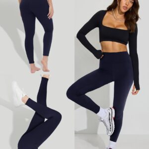 Leggings - Cropped High-waisted Solid Color - Image 5