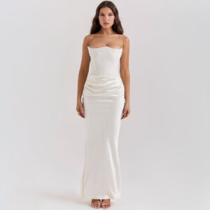 Slim Tube Top Long Dress Sexy Fashion Bandeau Backless Party Evening Dresses For Women Clothing - Image 8