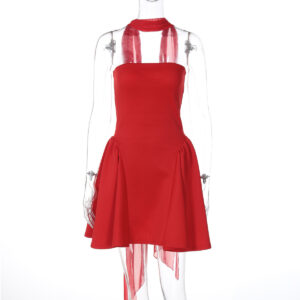 Sexy Tube Top Dress With Back Zipper Design Ins Fashion Short Dress For Party Clothing Women - Image 10