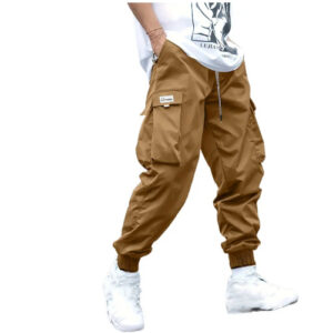 Multi-pocket Cargo Pants Men's Casual Hip-Hop Drawstring Trousers Outdoor Streetwear Sports Pant - Image 6