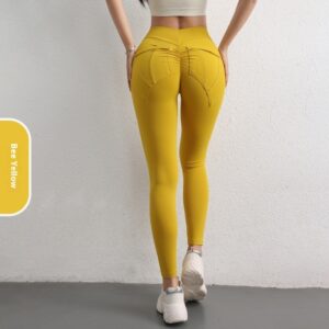 High Waist Hip Lift Yoga Pants With Pockets Women's Sports Fitness Trousers Leggings