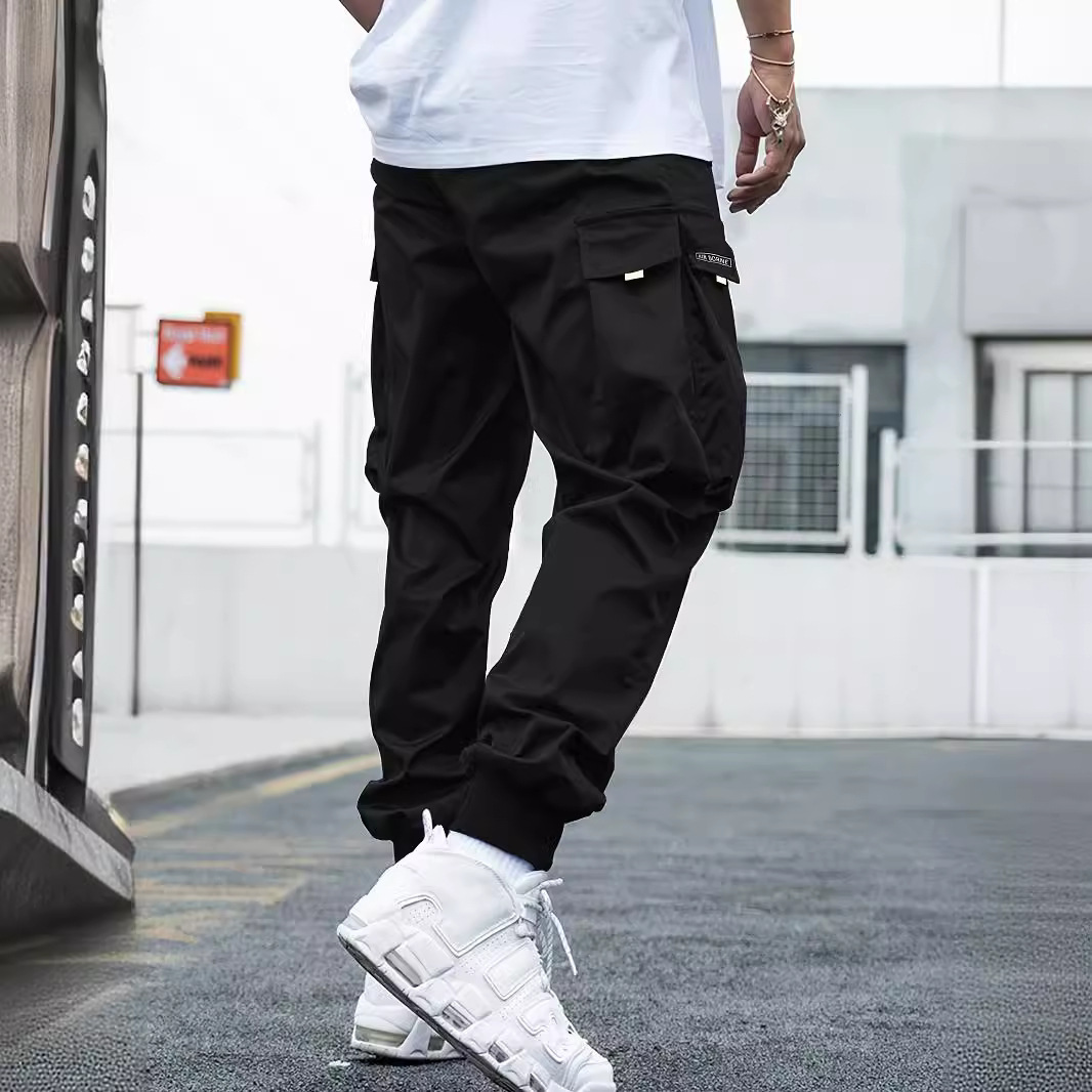 Multi-pocket Cargo Pants Men's Casual Hip-Hop Drawstring Trousers Outdoor Streetwear Sports Pant - Image 10