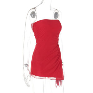 Y2K Tube-top Split Dress Summer Ins Fashion Backless Short Dresses For Women - Image 10