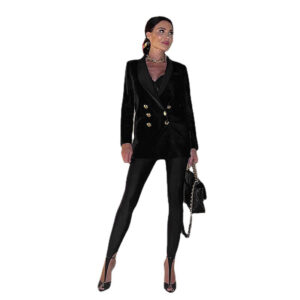 Women's High Waist Black Stretch Leggings - Image 5
