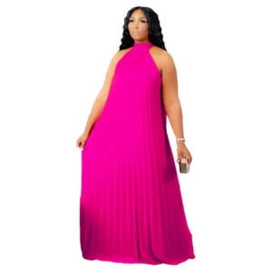Wmstar Plus Size Women Long Dress leeveless Bandage Halter Hollow Out Splited A-line Maxi Dresses Outfits Wholesale Dropshipping - Image 11