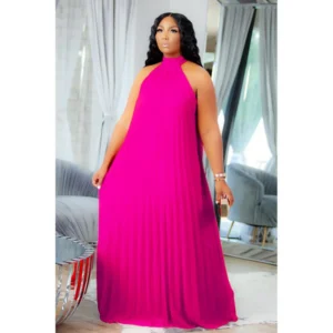 Wmstar Plus Size Women Long Dress leeveless Bandage Halter Hollow Out Splited A-line Maxi Dresses Outfits Wholesale Dropshipping - Image 5