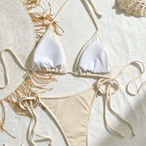 Peachtan thong bikini women push up beach swimwear 2 piece swimsuit 2024 women bikini bathing suit summer women beachwear