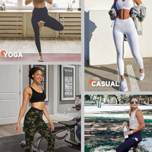 Leggings - Cropped High-waisted Print Color Inkjet - Image 4