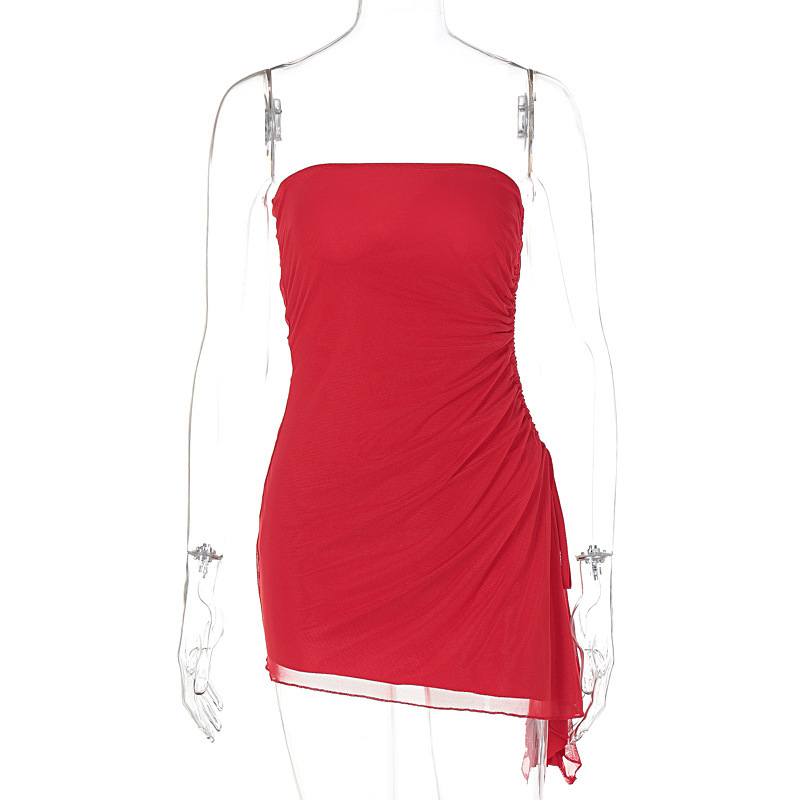 Y2K Tube-top Split Dress Summer Ins Fashion Backless Short Dresses For Women - Image 9