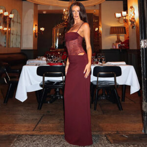 Y2K Lace Suspender Dress Fashion Sexy Lace Long Dresses Party Evening Club Beach Clothing For Women - Image 2