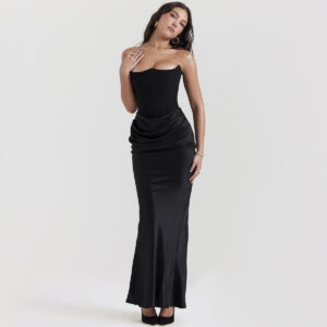 Slim Tube Top Long Dress Sexy Fashion Bandeau Backless Party Evening Dresses For Women Clothing - Image 6