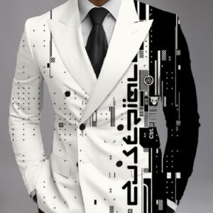 Men's Printed Suit Jacket Fashion Casual - Image 4