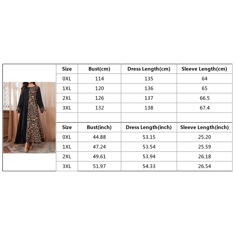 Womens Leopard Print Maxi Dresses Color Block Long Sleeve Dress Casual Summer Dresses - Image 6