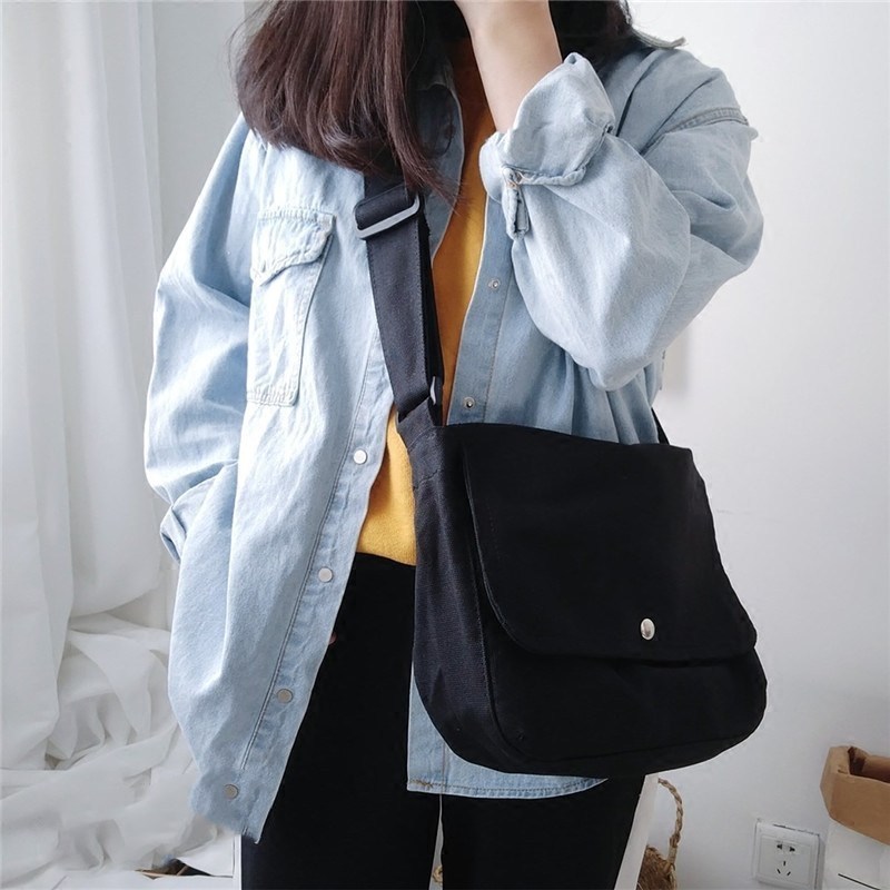 Messenger Bag Student Canvas Backpack - Image 4