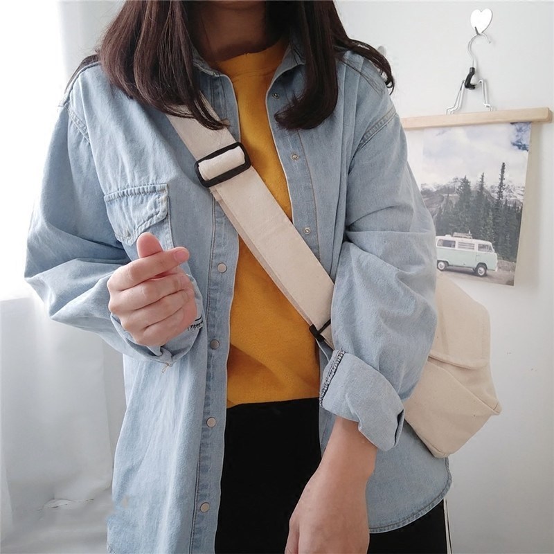 Messenger Bag Student Canvas Backpack - Image 5