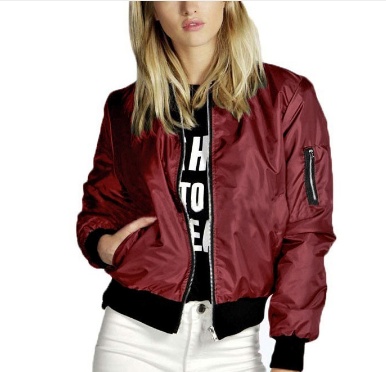 Solid color short style vertical collar leisure zipper jacket jacket jacket jacket jacket - Image 8