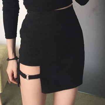 Korean Style Black Hip Skirts Irregular Hem Pencil Micro Mini Skirt Slim Women Party Skirts Black Bodycon Short Skirt - Image 2
