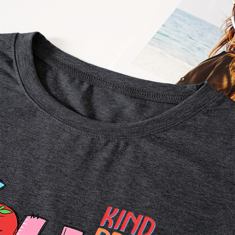 Women's 'You Are' Printed Short Sleeve T-Shirt Summer Casual Round Neck Tee - Image 5