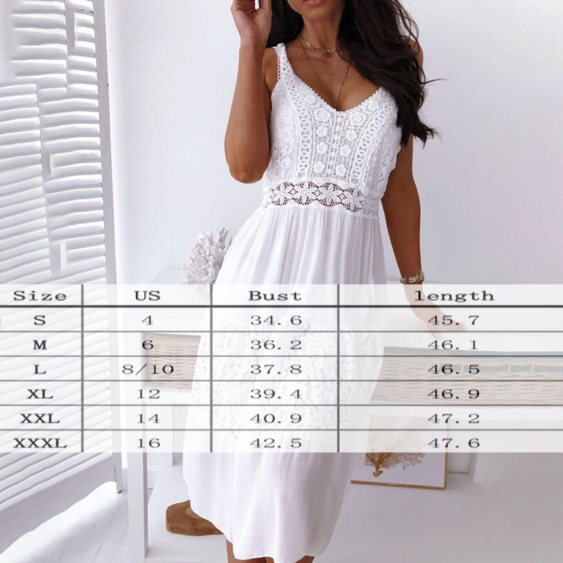 Bohemian Lace Trim Sleeveless Dress - V-Neck Sexy Cutout Summer Maxi Dress - Image 4