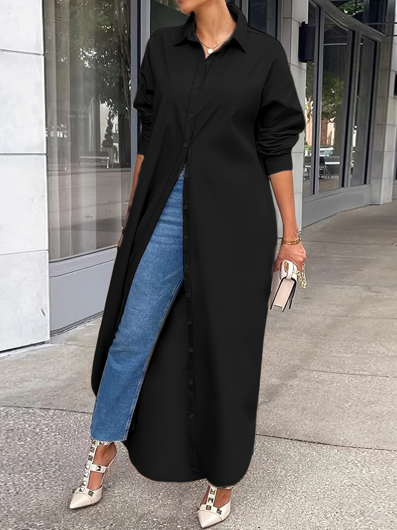 Long-sleeved Casual Shirts And Dresses With Multiple Wear Methods. - Image 10