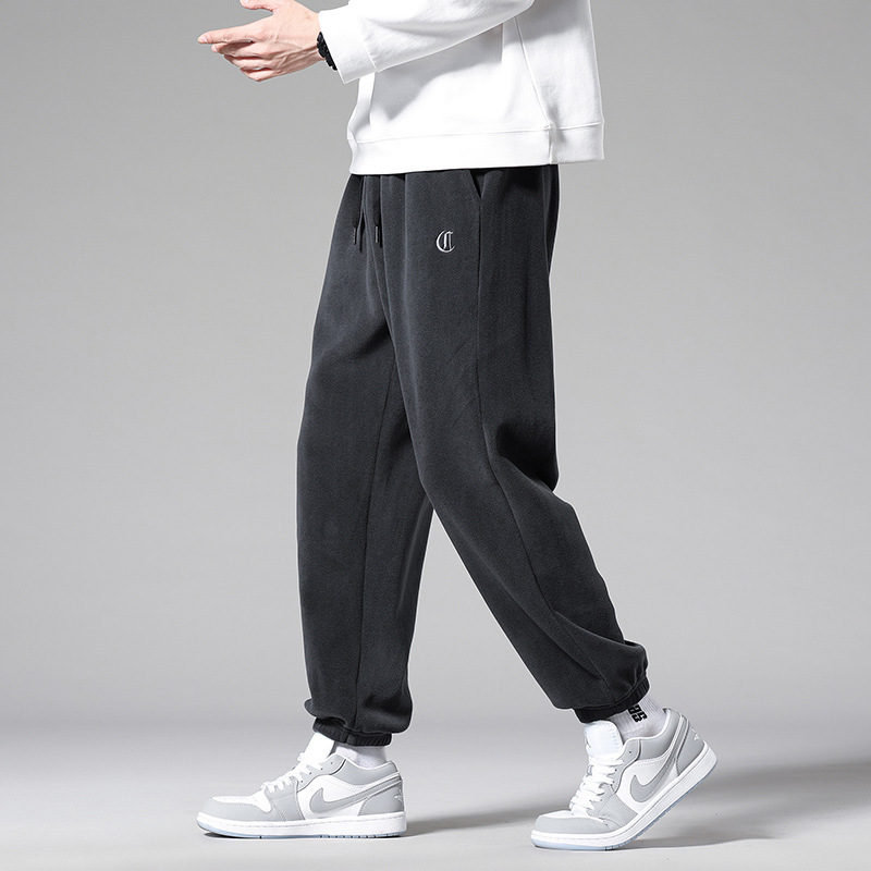 Loose Fleece-lined Thick Sweatpants Casual Pants For Men