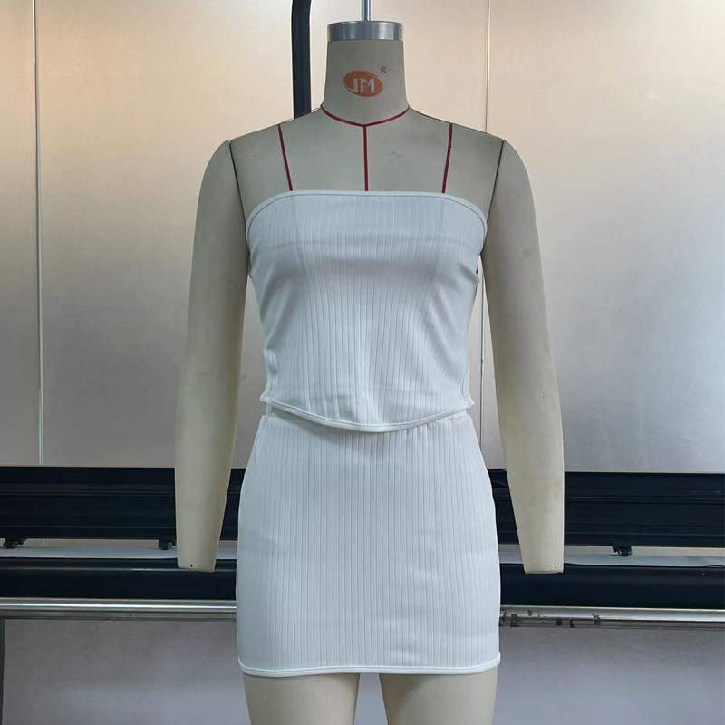 Womens Suit Sexy Summer Two Piece Outfits Crop Tops Bodycon Skirt Sets Mini Dress - Image 8