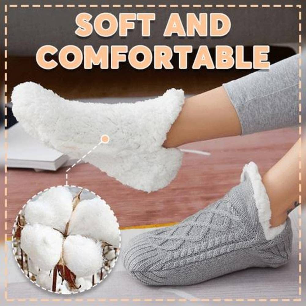 Winter Woolen Socks Women Thicken Warm Home Bedroom Socks Slippers Men Non-slip Foot Warmer Snow Socks Calcetines Mujer - Image 6