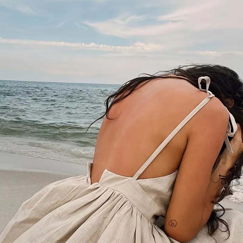 Maxi Dresses For Women Sexy Casual V Neck Spaghetti Strap Long Summer Sundress - Image 5