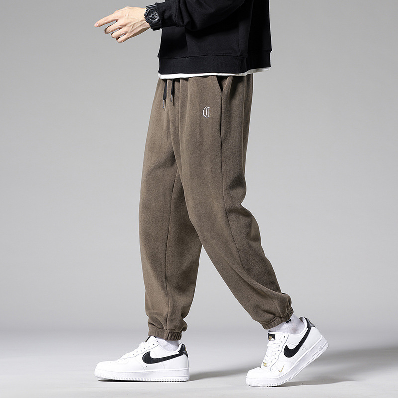 Loose Fleece-lined Thick Sweatpants Casual Pants For Men - Image 3