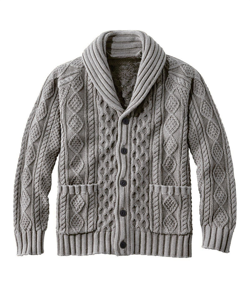 Knitted Lapel Cardigan Casual Sweater For Men - Image 4