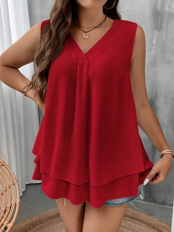 self-pick-up-plus-size-womens-solid-color-v-neck-sleeveless-shirt-fashion-chiffon-tank-top-only-self-pickup-is-supported