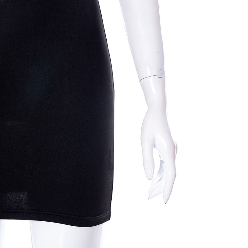 Hollow Out Black Bodycon Woman Dress Camisole Heart Ring Decor Club Sexy Party Dress For Women - Image 7