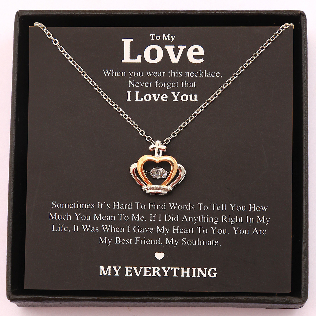 Mother's Day Necklace Gift Box Love Necklace For Women Fine Jewelry Women Accessories Fashion Jewelry - Image 4