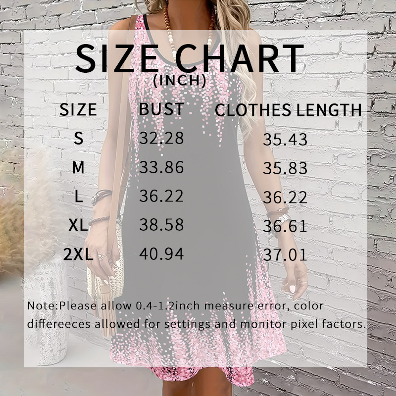 Women's Casual Sundress Summer Beach Dress Graphic Print V Neck Loose Tank Dresses - Image 9
