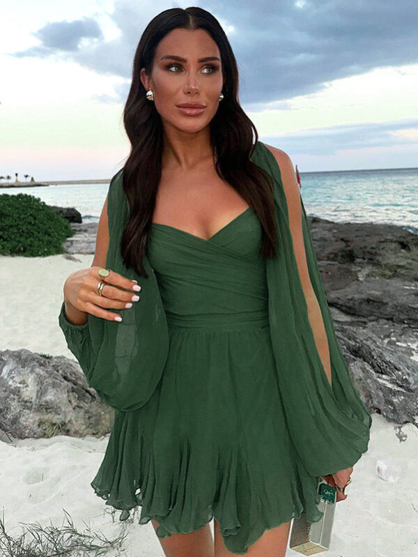 womens-solid-color-slim-fit-short-dress