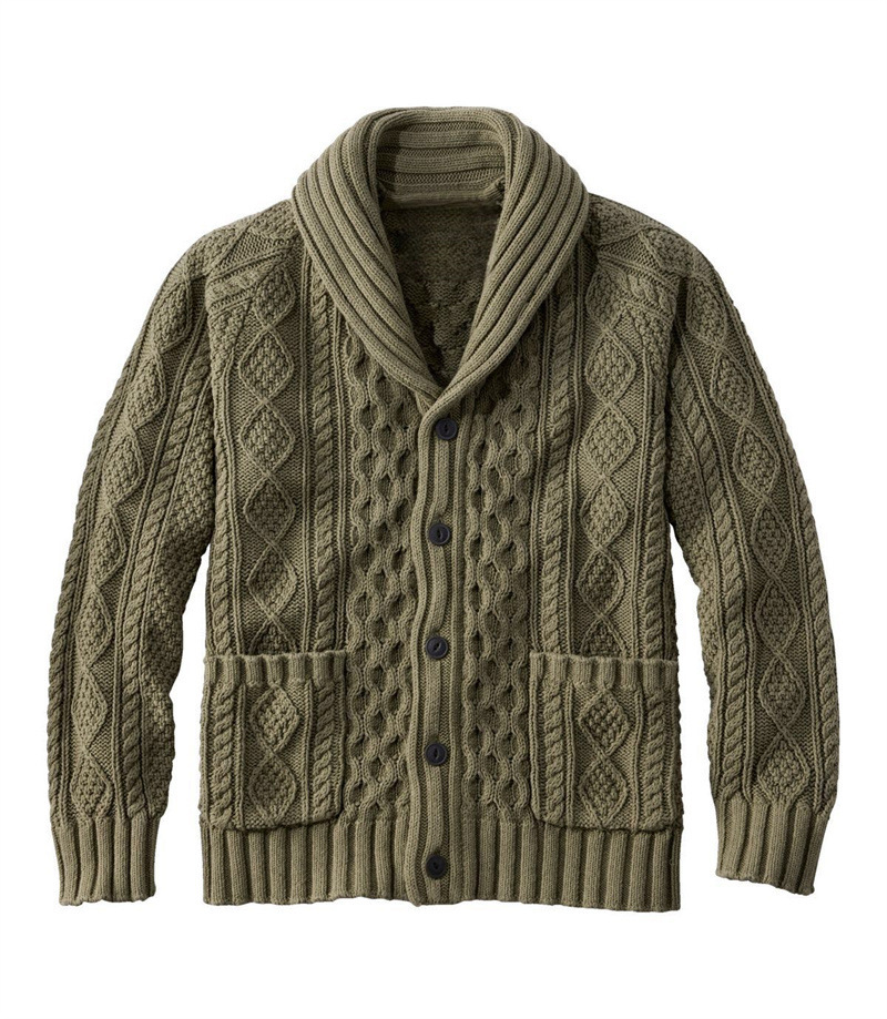 Knitted Lapel Cardigan Casual Sweater For Men - Image 5