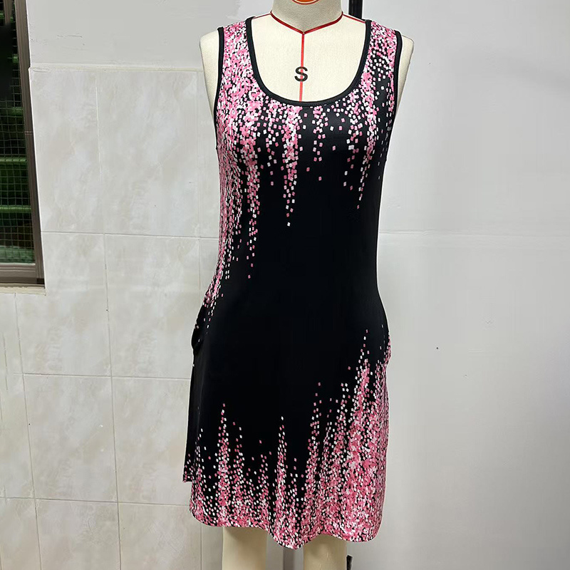 Women's Casual Sundress Summer Beach Dress Graphic Print V Neck Loose Tank Dresses - Image 4