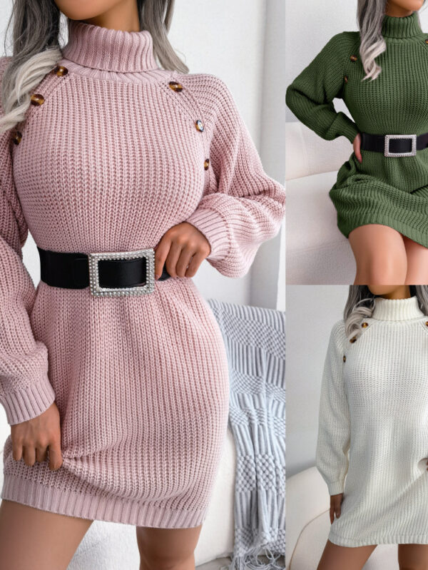 winter-turtleneck-long-sweater-dress-with-button-design-leisure-clinch-long-sleeve-base-sweater-women