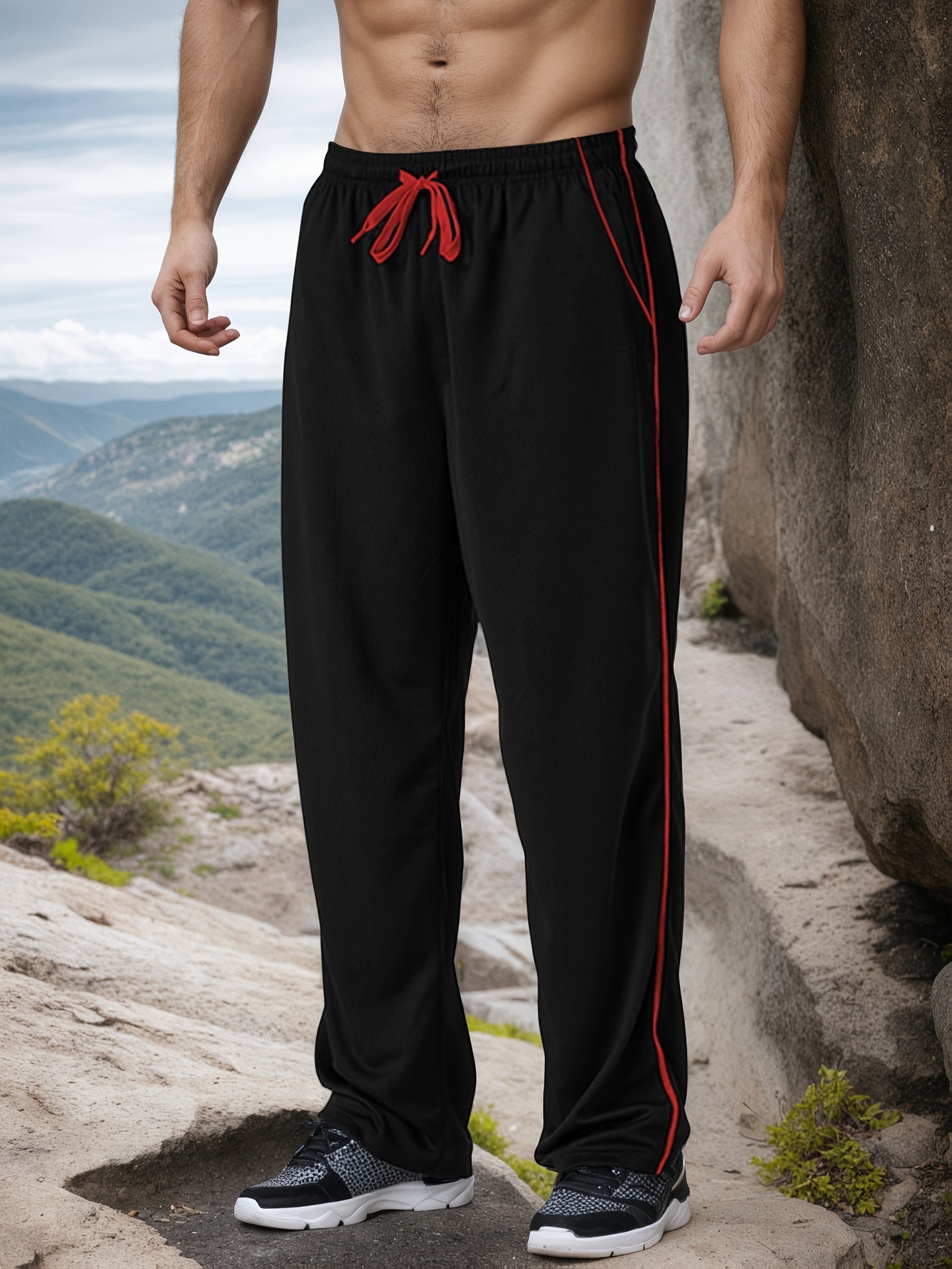 Men's Loose Sports Jogging Pants Gym Workout Casual Pants - Image 3