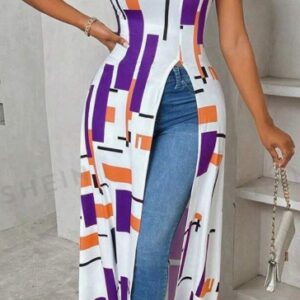 womens-casual-geometric-print-high-slit-maxi-t-shirt-summer
