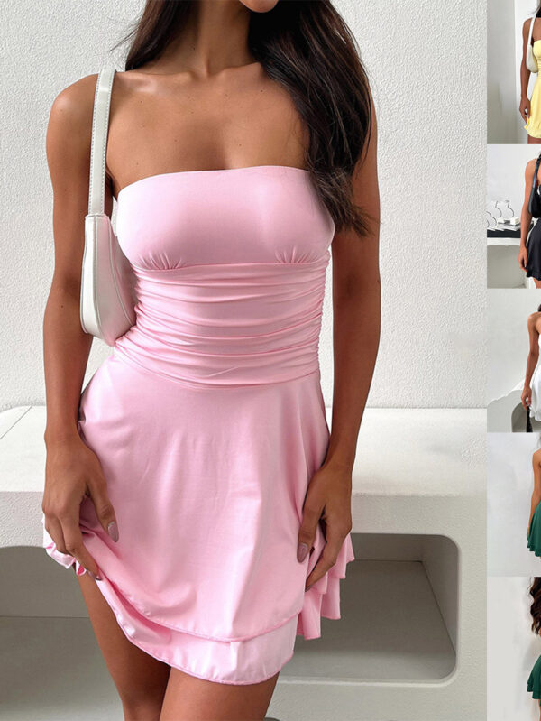 y2k-tube-top-short-dress-summer-sexy-pleated-tight-dresses-for-womens-clothing